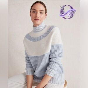 HAVEN WELL WITHIN 100% Cashmere Colorblock Yoke Sweater Size Large